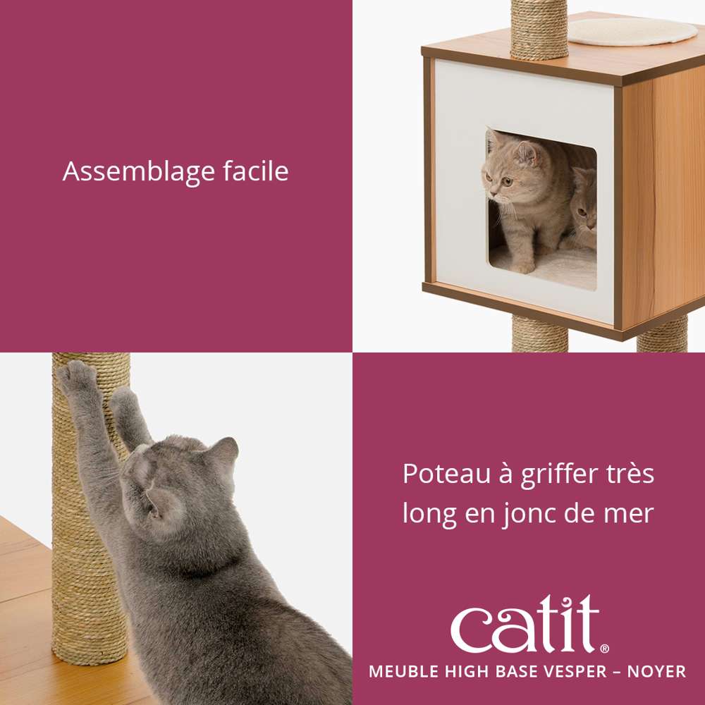 Arbre à chat High Base - Noyer - Catit Vesper - Image 3
