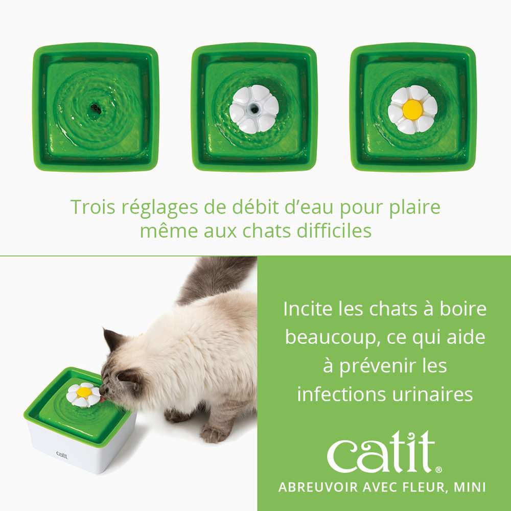 Fontaine à eau pour chat avec Fleur - Format mini - Catit - Image 3