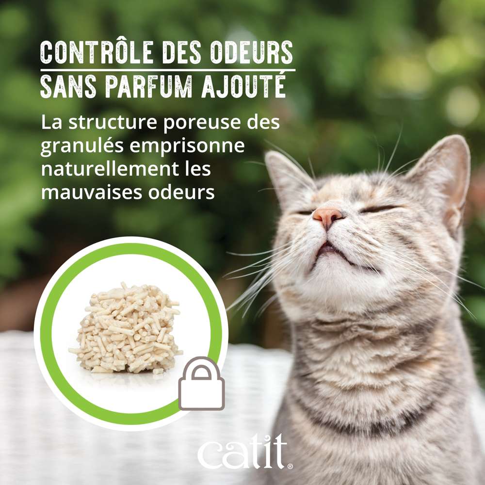 Litière agglomérante pour chat en cosses de pois recyclées - Catit Go Natural - Image 14